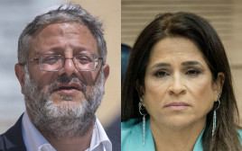 מירב בן ארי איתמר בן גביר (צילום: יונתן זינדל, פלאש 90, חיים גולדברג, פלאש 90)