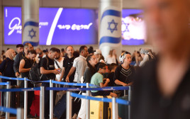 כאוס בנתב"ג לאחר סיכול מתקפת חיזבאללה  (צילום: אבשלום ששוני)