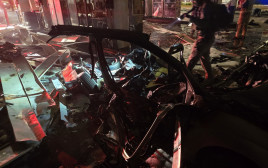 תחנת הדלק בגוש עציון (צילום: דוברות כיבוי והצלה)