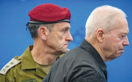 יואב גלנט, הרצי הלוי (צילום: יונתן זינדל, פלאש 90)