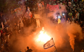 מחאה למען החטופים (צילום: אבשלום ששוני)
