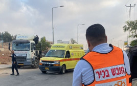 זירת האירוע ברהט (צילום: איחוד הצלה)