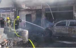 פיצוץ הרכב ברמלה (צילום: דוברות המשטרה)