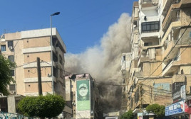 תקיפה בדאחיה (צילום: רשתות ערביות)