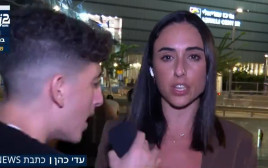 עדי כהן מותקפת בשידור חי (צילום: צילום מסך, i24)