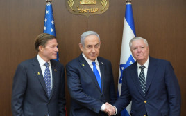 נתניהו והסנאטור לינדזי גרהאם  (צילום: עמוס בן גרשום לע"מ)