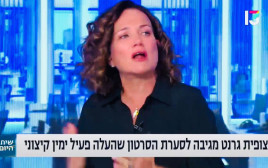צופית גרנט נשברת בשידור (צילום: צילום מסך רשת 13)