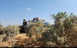 הרכב ששימש את המחבלים בפיגוע בים המלח (צילום: רשתות חברתיות, שימוש לפי סעיף 27 א')