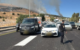 מטח לאזור צפת (צילום: דוברות המשטרה)
