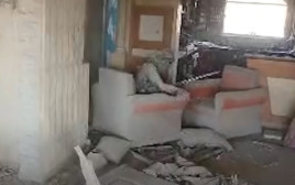סינוואר ברגעיו האחרונים (צילום: צילום מסך דו"צ)