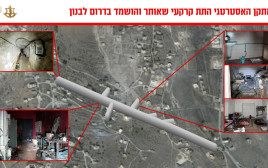 מפת המתקן האסטרטגי שאותר והושמד בדרום לבנון (צילום: דובר צה"ל)