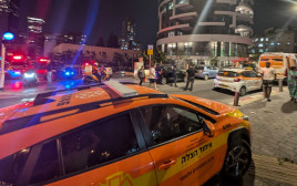 זירת האירוע ברמת גן (צילום: איחוד הצלה)