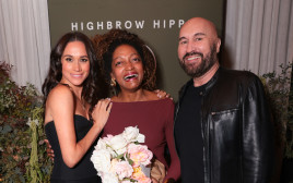 מייגן מרקל, קאדי לי וסרג' נורמנט (צילום: Tiffany Rose/Getty Images for Highbrow Hippie Haircare & Wellness)