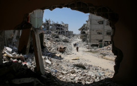 הרס ברצועת עזה (צילום: REUTERS/Hatem Khaled)