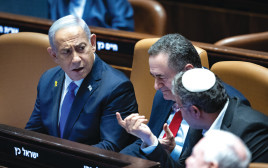 ראש הממשלה בנימין נתניהו לצד ישראל כ"ץ ואיתמר בן גביר (צילום: יונתן זינדל, פלאש 90)