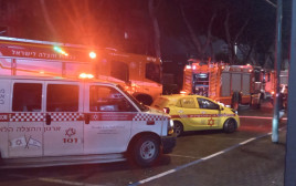 ניידת מד"א בזירת האירוע (צילום: תיעוד מבצעי מד"א)