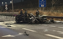 פיצוץ הרכב ברמלה  (צילום: דוברות כבאות והצלה)