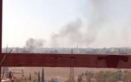 תקיפה בסוריה (צילום: רשתות ערביות)