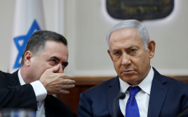 בנימין נתניהו, ישראל כ"ץ (צילום:  Abir Sultan/Pool via REUTERS)