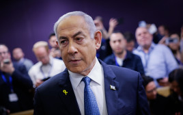 בנימין נתניהו בבית המשפט (צילום: חיים גולדברג פלאש 90)