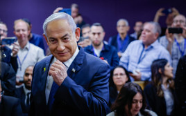 בנימין נתניהו בבית המשפט (צילום: חיים גולדברג פלאש 90)