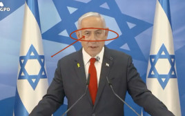 "רווח בין גלגל העין לעפעף התחתון מצביע על סטרס". בנימין נתניהו (צילום: מסך)