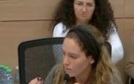 אביטל, אשתו של הנגד, בכנסת  (צילום: ערוץ הכנסת)