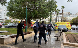 פיגוע דקירה בהרצליה (צילום: דוברות מד"א)