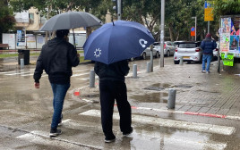 חורף בתל אביב (צילום: אבשלום ששוני)