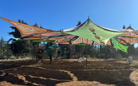 מסיבת טבע בשטח פתוח באזור הגלבוע (צילום: דוברות המשטרה)