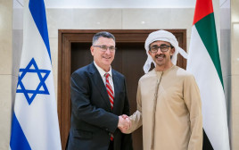 גדעון סער ועבדאללה בן זאיד נפגשו באיחוד האמירויות (צילום: ללא קרדיט)