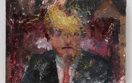 עידו מרקוס, המתמחה, שמן על עץ, 2024 (צילום: ליבי קסל)