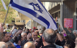 מחאה בקמפוס אוניברסיטת בן-גוריון בבאר-שבע (צילום: פלד ארבלי)
