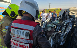 תאונה בכביש 6 (צילום: דוברות מד"א)