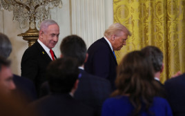 דונלד טראמפ, בנימין נתניהו (צילום: REUTERS/Leah Millis)