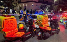זירת החיסול ברחוב עמיחי בת"א (צילום: תיעוד מבצעי מד"א)