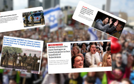 סיקור שחרור החטופים (צילום: רויטרס,צילום מסך)