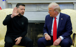 וולודימיר זלנסקי, דונלד טראמפ (צילום: REUTERS/Brian Snyder)