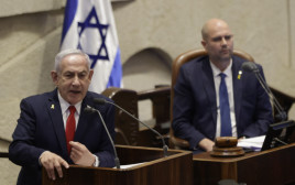 ראש הממשלה נתניהו במליאת הכנסת  (צילום: מרק ישראל סלם)