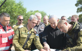 נתניהו בקרית שמונה (צילום: עמוס בן גרשום לע"מ)