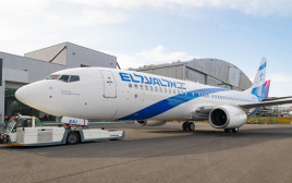 הצבעים החדשים של אל על. עדכון הדגל על זנב המטוס (צילום: אל על)