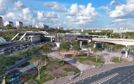 הדמיה מרכז הירידים (צילום: באדיבות חברת נת"ע)