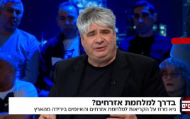 גיא מרוז בפטריוטים בערוץ 14 (צילום: צילום מסך ערוץ 14)