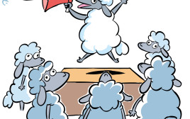  מה שחשוב לספינולוג הוא לסחוף אחריו את העדר, כדי להגדיל את השפעתו (צילום: איור: איציק סמוכה)
