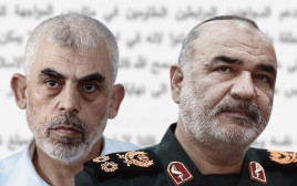 חוסיין סלאמי, יחיא סינוואר (צילום: משרד הביטחון,רשתות ערביות,עבד רחים חטיב, פלאש 90)