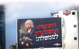 שלטו חוצות נגד היועמ"שית גלי בהרב-מיארה (צילום: מרים אלסטר פלאש 90)
