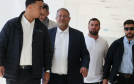 איתמר בן גביר בדיון בבית המשפט אודות בכיר השב"כ (צילום: יונתן שאול, פלאש 90)