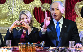 בנימין נתניהו, שרה נתניהו (צילום: רמי שלוש)