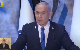 בנימין נתניהו בטקס יום הזיכרון הממלכתי (צילום: צילום מסך)