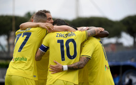 שחקני לאציו חוגגים (צילום: GettyImages, Marco Rosi - SS Lazio)